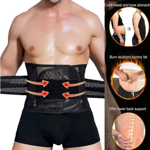 Men Shapewear Waist Trainer Body Shaper Modeling Belt Fat Compression Strap Shapewear Waist Cincher Girdle Corset