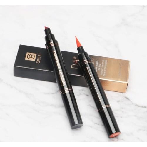 Double-end Eyeline Pencils Winged Eyeliner Stamp Pen Waterproof Eye liner Tatoo Enhancer Tint Korean Cosmetics