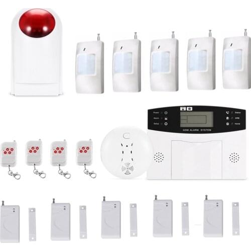GSM Wireless Home Alarm System Security Alarm Kits With PIR Sensor And Siren Android Ios APP Control