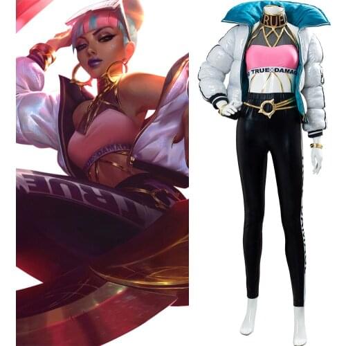 LOL Cosplay Qiyana Costume Empress of the Elements TRUE DAMAGE Uniform Outfit Halloween Carnival Costume Women