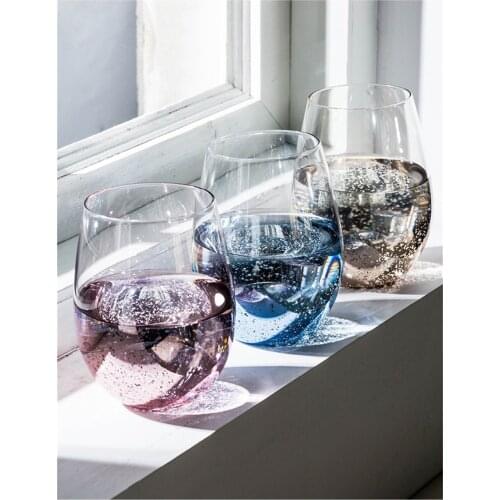 Creative Starry Sky Egg Shape Glass Breakfast Cup Coffee Tea Milk Juice Water Mug Red Wine Whiskey Cup Lovers Gifts Friends Cup