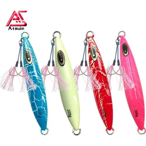 AS Slow Jig Lure Fishing Metal Lead Bait Jigging 80g100g120g150g200g Lead Fish Sea Bass Hard Artificial Bait For Sea Bass