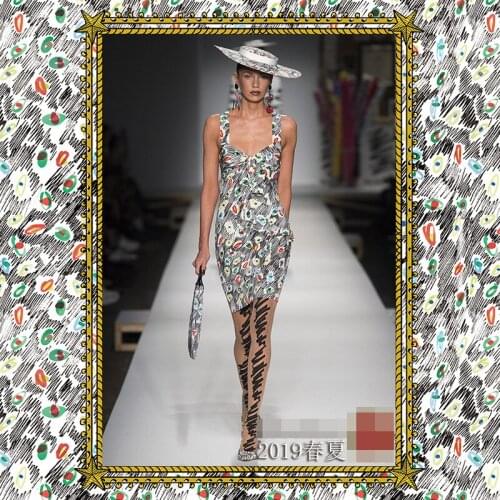 New eye pattern printing apparel fabric dress shirt fashion material beautiful polyester printed cloth custom 145cm wide