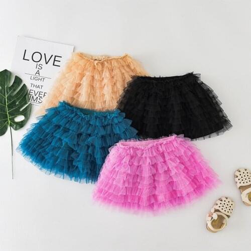 New Baby Girls Tutus Skirt Spring Autumn Fashion Mesh Korean Skirt for Girl High Quality Lovely Tulle Princess Girls Tutu Skirt