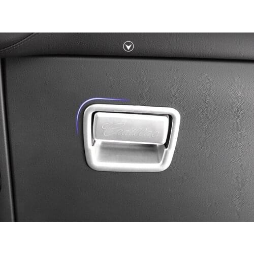 Fit for Cadillac xt4 storage box handle decorative frame, CO pilot glove box handle sticker interior modification