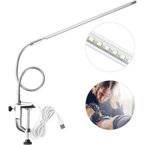 Adjustable Tattoo Illuminator Equipment Improved Tattoo Machine Lamp With Clamp USB LED Lamp Makeup Cold Light Eyebrow Beautys