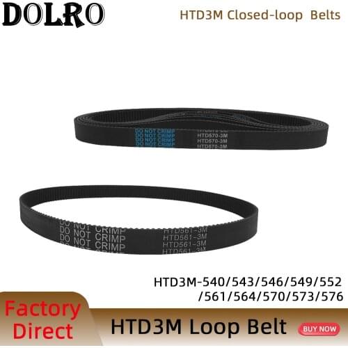 Arc HTD 3M Timing belt C=540 543 546 549 552 561 564 570 573 576 width 6/9/10/12/15/20mm Rubbe Closed Loop Synchronous pitch 3mm