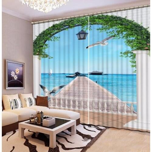 Luxury Living Room Curtains Roman Curtains Home Hotel Office Wall Decoration 3D Curtains Blackout Drapes Custom size