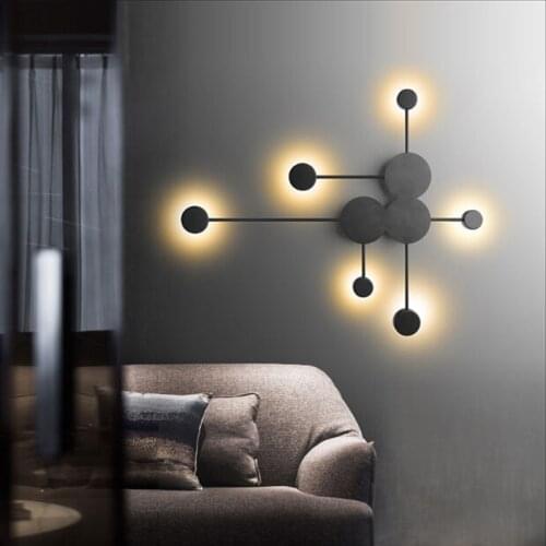 Nordic Postmodern Light Luxury Modeling Front Living Room Sleeping Room Background Wall Lamp Bedroom Bedside Lamp Decoration
