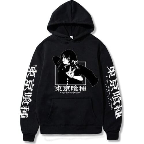 Tokyo Ghoul Hoodies Woman Men Funny Japanese Anime Streetwear Harajuku Graphic Sweatshirts Unisex Pullover Hoodie