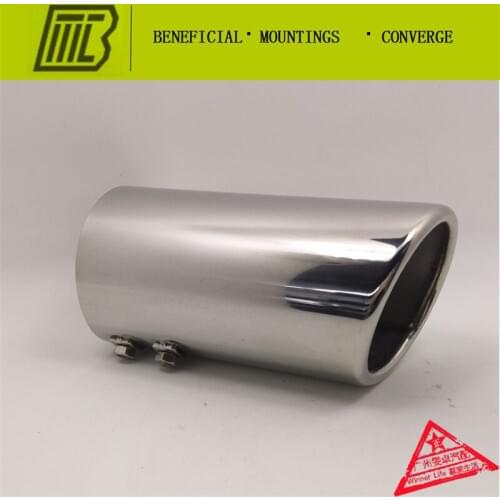 Refitting Car Exhaust Straight Muffler Universal Modified Tail Liner Pipe Inlet 7.6cm Length Is14.5cmend Tip