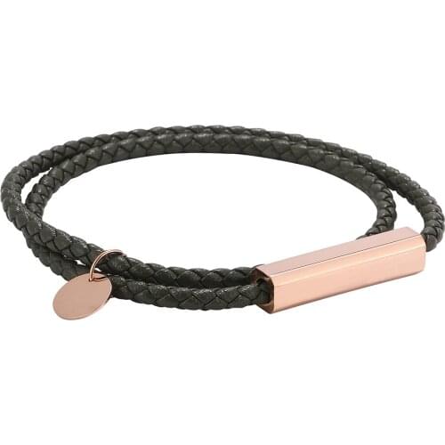 Green Leather Bracelets For Women Fashion Charms Magnetic Wrap Bracelets Fashion Costume Jewellery BB0726