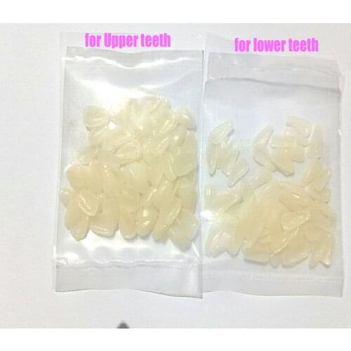 130pcs Pro Dental Temporary Crown Material for Anterior Teeth Centrals Canine Teeth Veneers Provisionals upper and lower