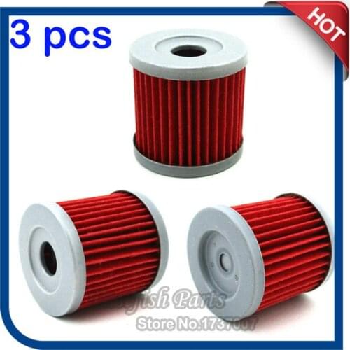 3pcs/pack Red Oil Filter For ARCTIC CAT DVX400 TS 2006 TS 2007 KFX400 KLX400SR ATV Bike Motorcycle Motocross