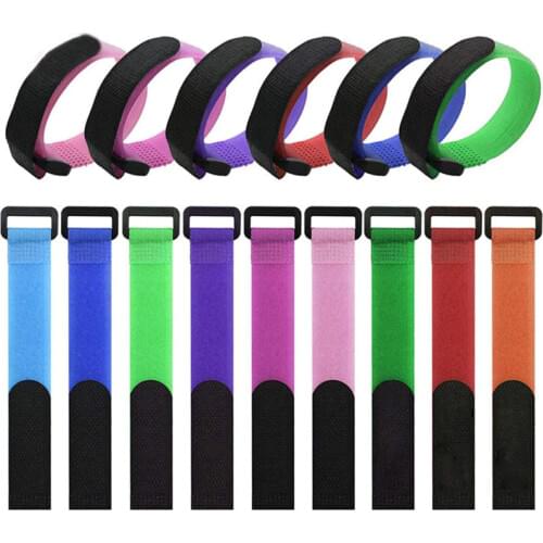 5PCS 2X20CM Customizable Reverse buckle velcros magic nylon Elastic band cable ties velcroing straps sticky fastener tape