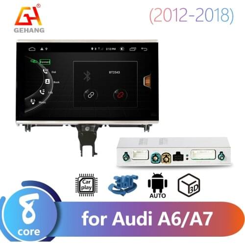 GEHANG 2 din android car radio touch screen multimedia 4+64G IPS Bluetooth carplay wireless andi A6 A7 2012-2018