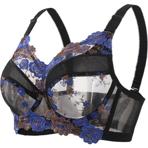 34 36 38 40 42 44 46 48 B C D E F G H Women Unlined Plus Big Size Underwire Ultra Thin Full Transparent Coverage Minimizer Bra