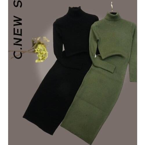 C.NEW S Fashionable Knitted Dresses
