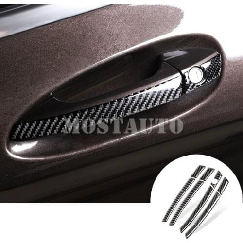For Benz A-Class W176 B-Class W246 Carbon Fiber Car Door Handle Cover Trim 2012-2018 8pcs Car Accessories Interior Car Decor