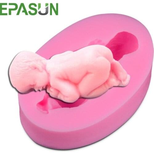 EPASUN Baby Shape Silicone Soap Form Fondant DIY 3D Soap Mold Jabon Artesanales Molde Sabonete Soap Moulds Molde Sabonete