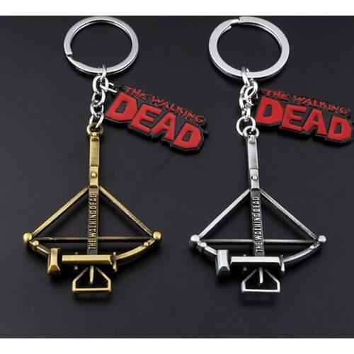 The Walking Dead Keychain High Quality Bow Arrow With Red Letter Metal Key Chian Keys Men Car Women Bag Movie Accessories