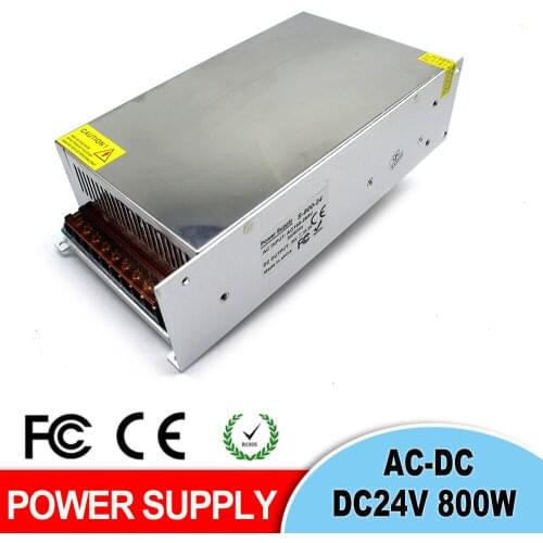 Switching Power Supply DC 24V33.3A 800W Single Output LED Power Supply Transformer 220v 110v AC to DC24V SMPS for cctv led light