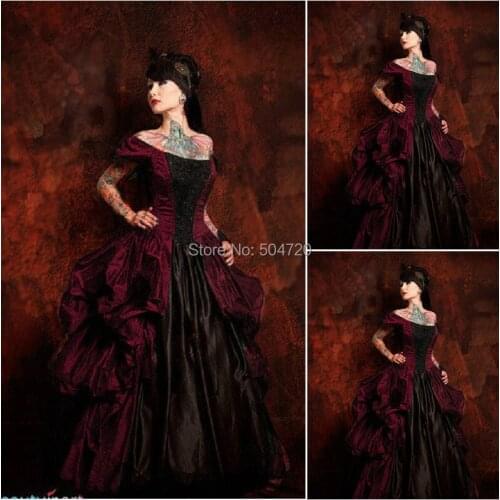 Historical !R-589 Vintage Costumes 1860s Civil War Southern Belle Ball wedding Dress/Gothic Lolita Dress Victorian dresses
