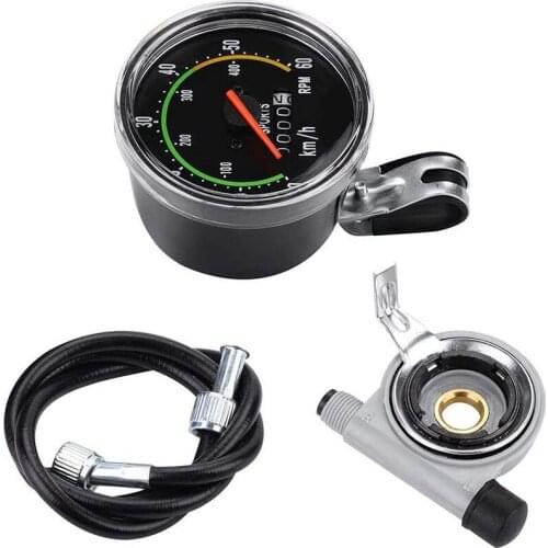 Mechanical Speedometer Bike Computer Classic Retro Bike Odometer Stopwatch Wired Speedometer