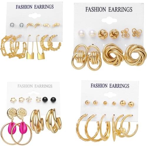 Womens Earrings Set Tassel Pearl Acrylic Earrings For Women Fashion Jewelry Geometric Stud Earings set flower earrings stud