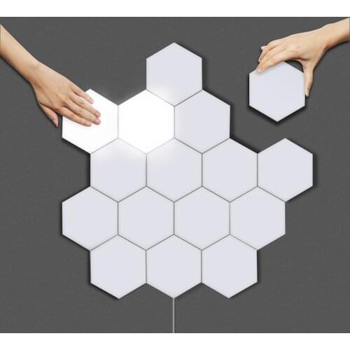 Quantum lamp LED Panel Light Magnetic Hexagons Modular Touch Sensitive sensor Lights DIY Wall Creative Decoration painel led
