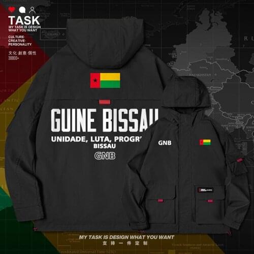 Republic of Guine Bissau Guinean Bissau GNB men jacket hooded nation flag jackets streetwear printed mens new clothes autumn