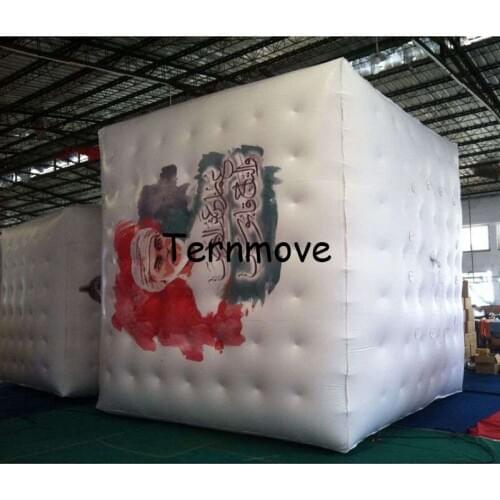 Inflatable square cube advertising balloon with 4 sides Digital Printing Custom pvc Helium promotion Square Cube Balloon