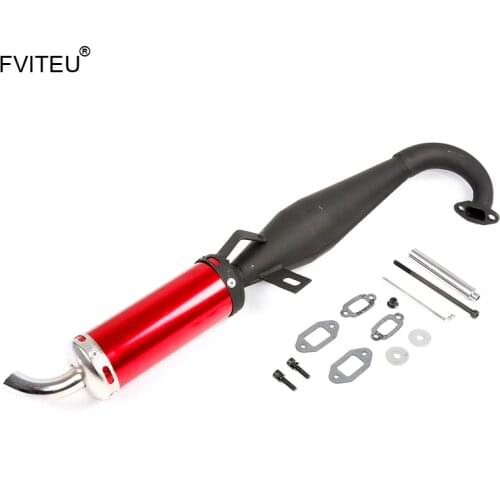 FVITEU New Side Silence Pipe Tune pipe Exhaust Pipe for 1/5 HPI Baja 5b 5t 5sc Rovan King Motor