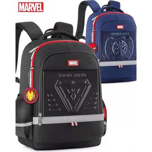 Disney 2021 New Marvel School Bags for Boys Primary Student Avengers Backpack Large Capacity Shoulder Bags Kids Gifts Mochilars