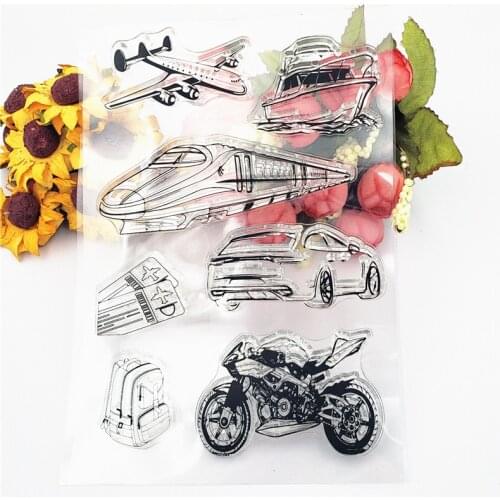 PANFELOU 11*16cm Travel the world Transparent Silicone Rubber Clear Stamps cartoon for Scrapbooking/DIY Easter wedding album