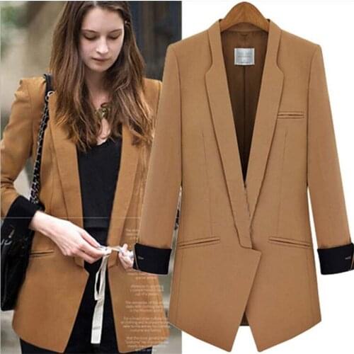 2017 spring and autumn cotton and linen new European and American fashion long-sleeved suit jacket AL7659
