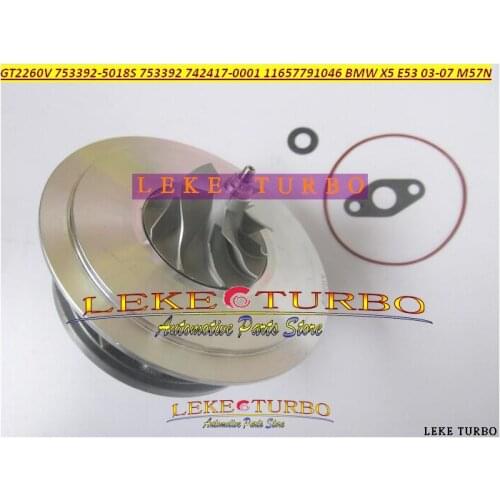 Turbo Cartridge CHRA Core GT2260V 753392-5018S 753392 742417 11657791046 Turbocharger For BMW X5 E53 2003-2007 M57N 3.0L 218HP