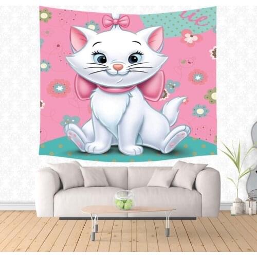 Home Furnishing The Aristocats Wall Hanging Tapestry Home Decorative Tapestries Wall Art Beach Towel Drop Shipping