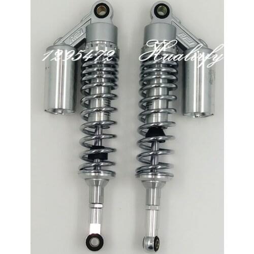 Universal silver 360mm Motorcycle New Rear Nitrogen Shock Absorber 7mm spring Suspension for honda yamaha suzuki silver Chrome
