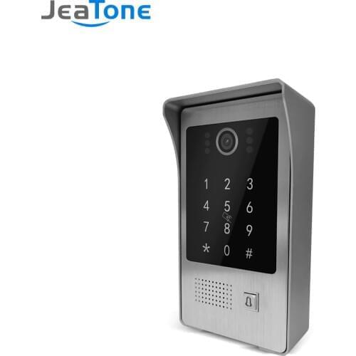Jeatone Video Door Phone 720p Outdoor Camera Waterproof Wide View Doorbell，Support Unlock Remotely (Work with Jeatone Intercom)