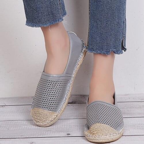 2021 New Arrival Women Slip on Shoes Shallow Espadrilles Woman Loafers Rubber Casual Ladies Shoes Round Toe Female Flats