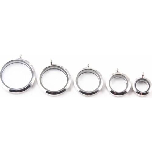 1pc 20mm 25mm 30mm 35mm 38mm Stainless Steel Glass Floating Locket Locket for Floating Locket Memory Charms