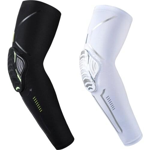 1pc Sports Arm Sleeve Honeycomb Arm Guard Compression Sleeves Sports Elastic Elbow Protective Basketball Football Support Guard