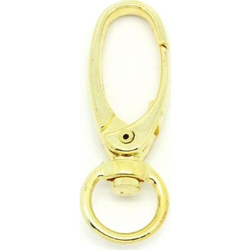 100pcs Gold Plated Lobster Swivel Clasps for Key Ring 41 x 14mm