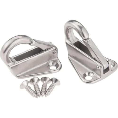 2pcs Boat Fender Hooks Marine Spring Fending Snap Hook with Safety Catch Attach Rope Boat Sail Tug Ship Boats Accessories