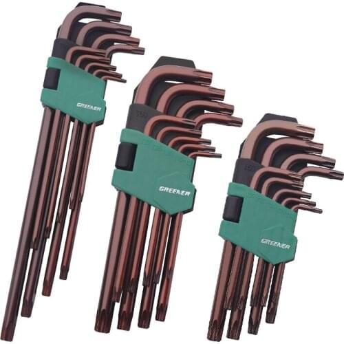9PCS L Type Screwdriver Hex Wrench Set Allen Key Hexagon Flat Ball Torx Head Spanner Key Set Hand Tools