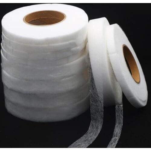 White Double Sided Sewing Accessory Adhesive Tape Cloth Apparel Fusible Interlining Fabric Tape