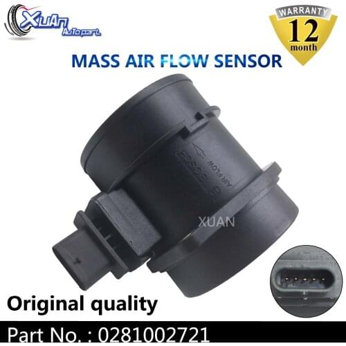 XUAN MAF MASS AIR FLOW METER SENSOR 0281002721 For Hyundai Grandeur H-1 i30 Santa Fe Sonata Tucson KIA Carens K2900 Magentis
