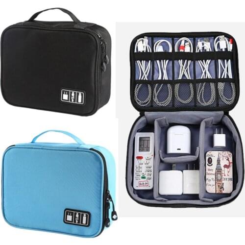 Travel Cable Bag Portable Digital USB Gadget Packing Organizer Charger Wires Cosmetic Zipper Storage Pouch Kit Case Accessories