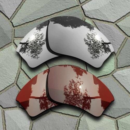 Chrome&Bronze Brown Sunglasses Polarized Replacement Lenses for Oakley Half Jacket XLJ